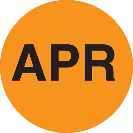 Decker Tape Products Label, DL6763, MONTHS OF YEAR - APR, 2" DL6763